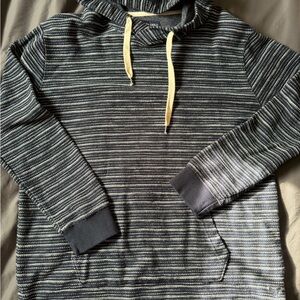 American Eagle Outfitters Blue and White Striped Hoodie